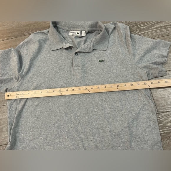 Lacoste Men's 2XL Short Sleeve Polo Shirt Regular Fit Grey XXL - Picture 6 of 9